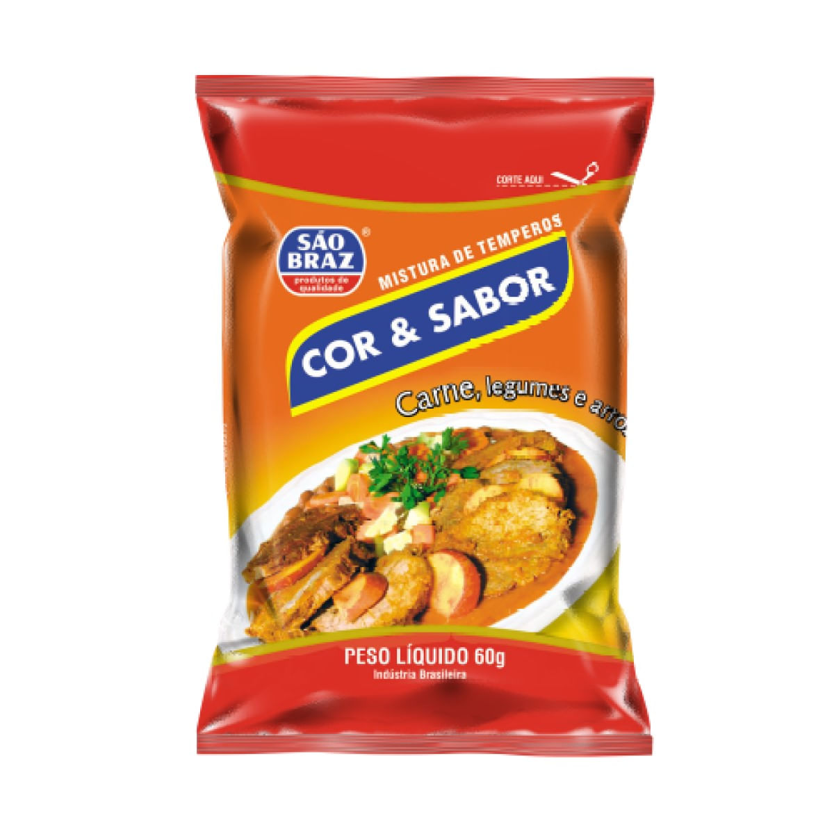 Tempero para Carne e Legume São Braz Cor &amp; Sabor 60 g