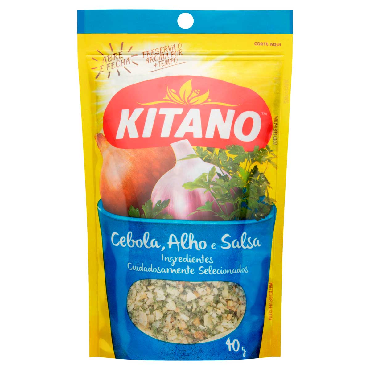 Tempero de Cebola, Alho e Salsa Triturado Kitano 40g