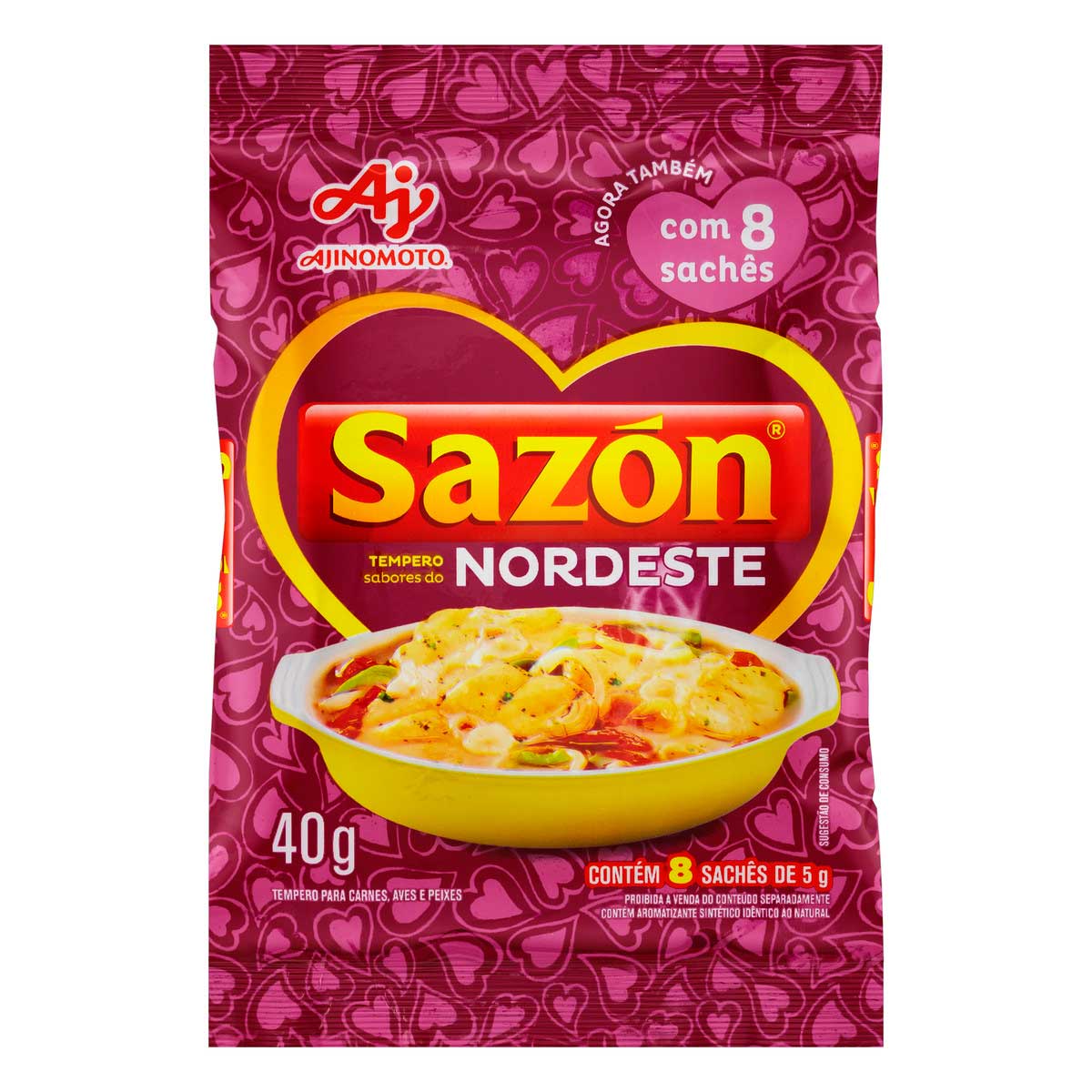 Tempero para Carnes, Aves e Peixes Sabores do Nordeste Sazón Pacote 40 g