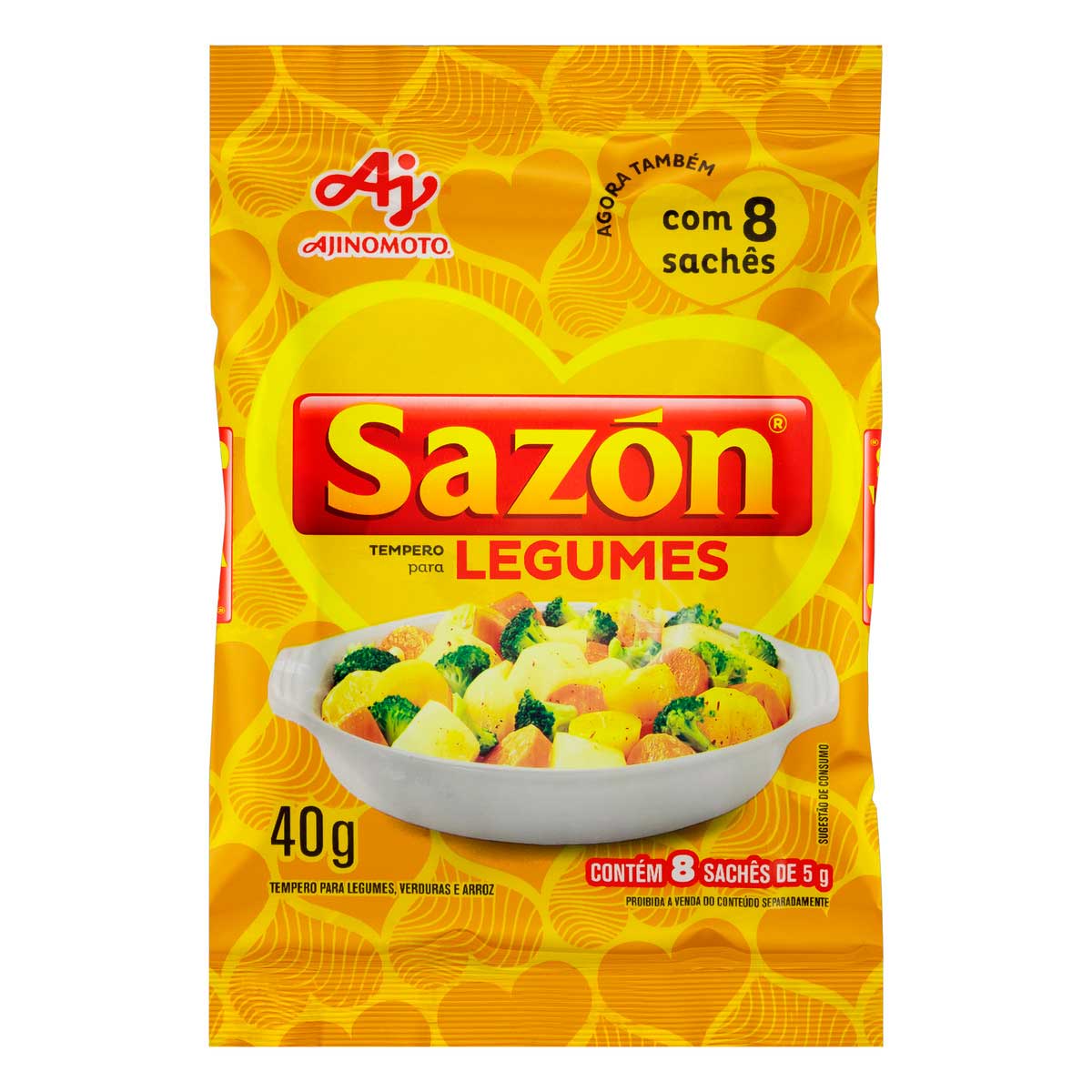 Tempero para Legumes, Verduras e Arroz Sazón Pacote 40 g