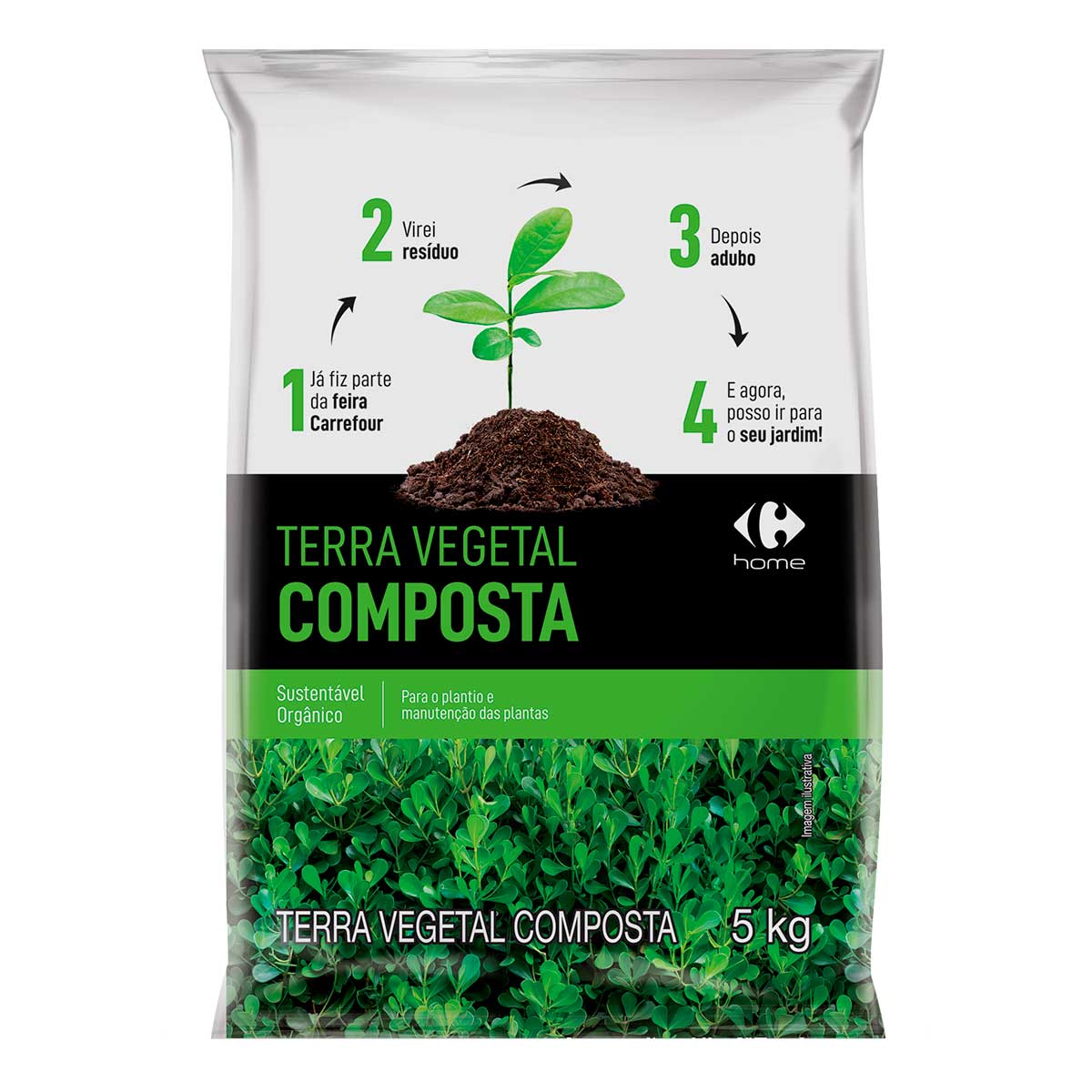 Terra Vegetal Composta Orgânica Carrefour 5 Kg