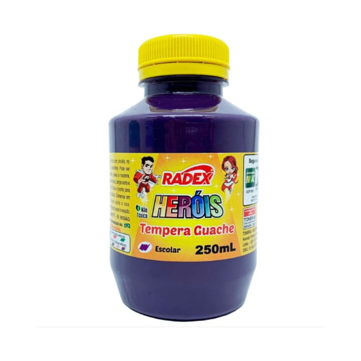 Tinta Guache Escolar Radex Roxo 250 ml