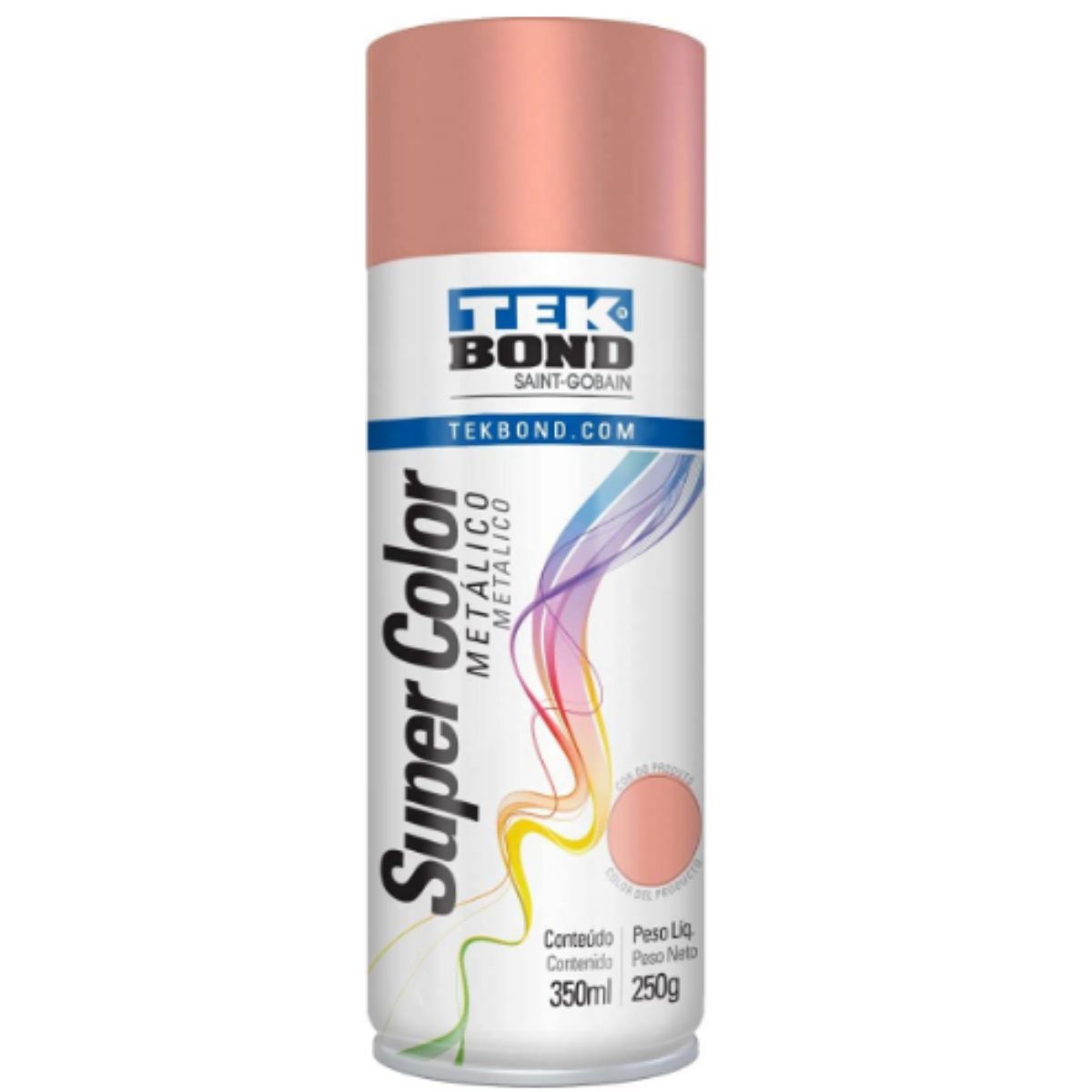 Tinta Spray Teckbond Rose Gold Metálico 350ML