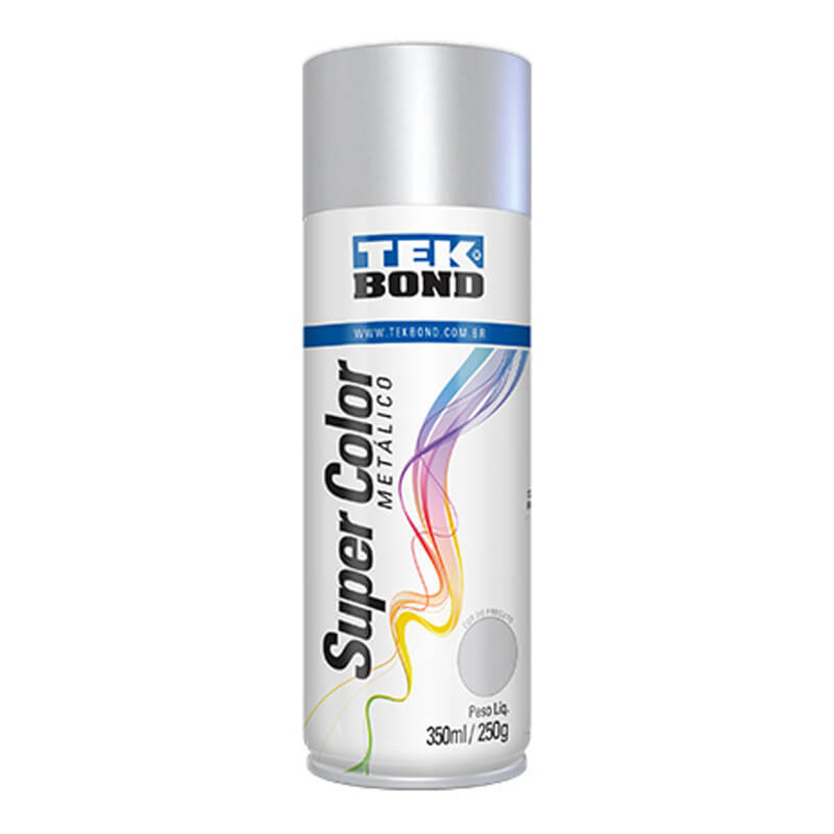 Tinta Spray Prata Metálico TekBond Super Color 350 Ml