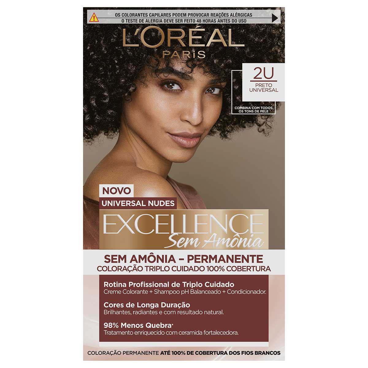 Tintura para Cabelo Preto Universal Sem Amônia Imédia Excellence