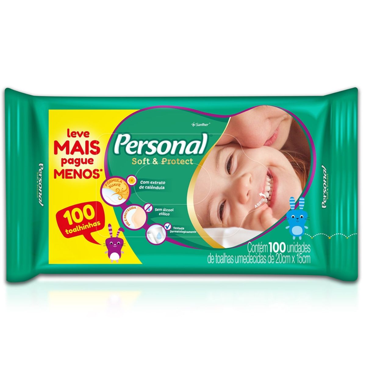 Toalha Umedecida Personal Baby com 100