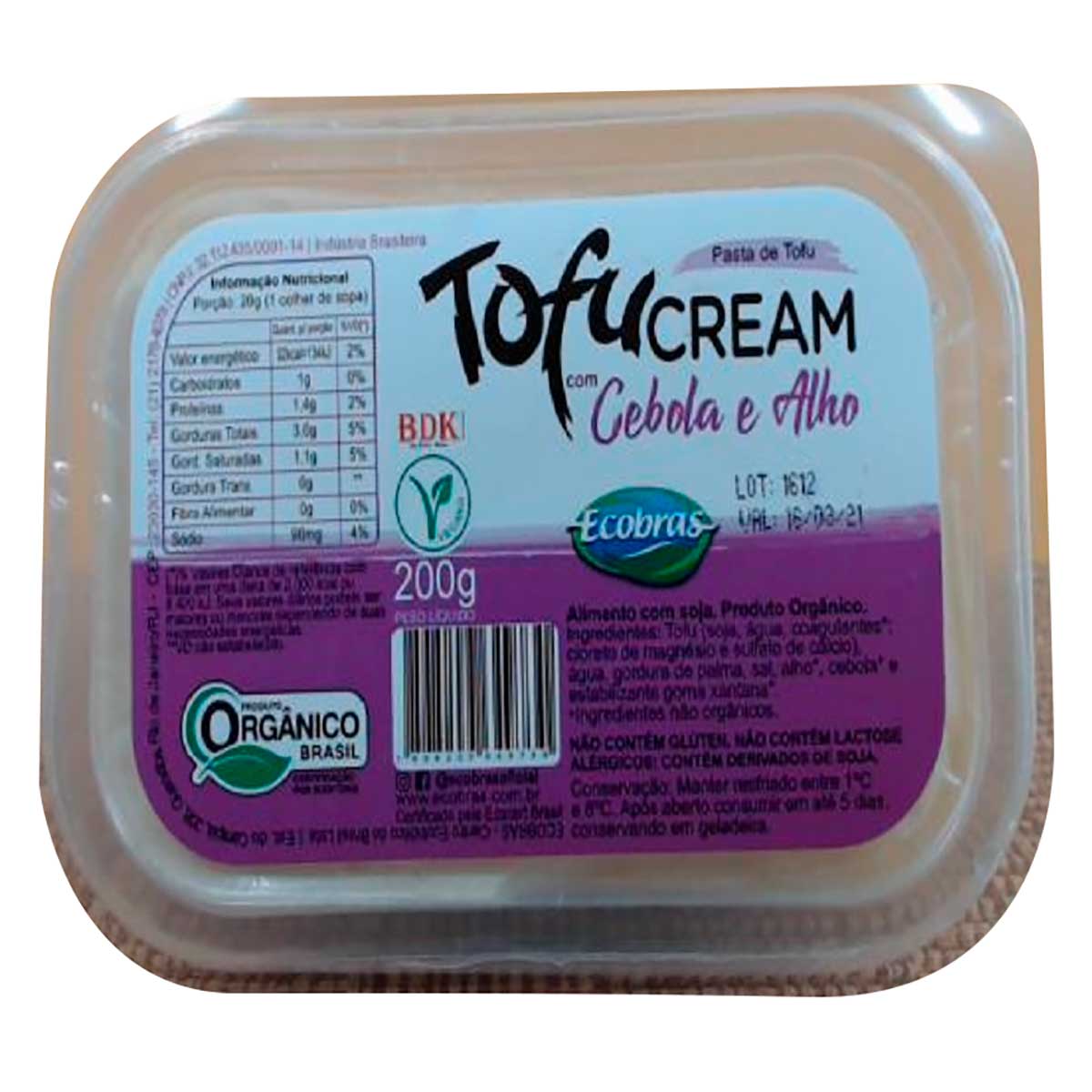 Tofu Cream Cebola E Alho Orgânico 200 g