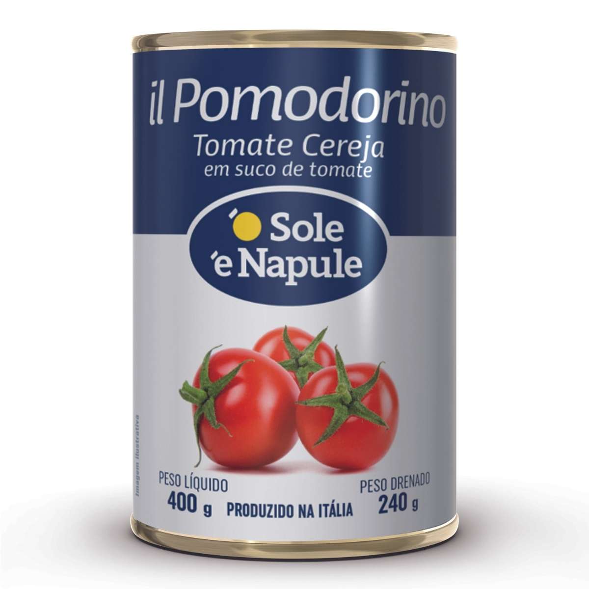 Tomate Cereja em Suco de Tomate O Sole e Napule 400 g