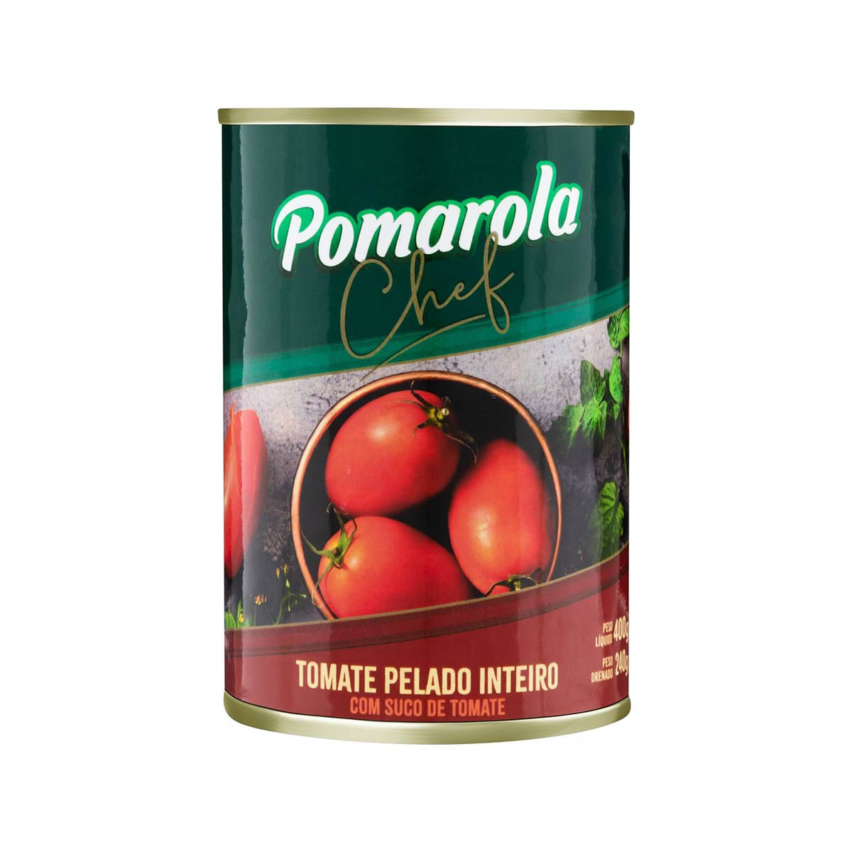 Tomate Pelado Tradicional Tomate sem Pele Pomarola 400g