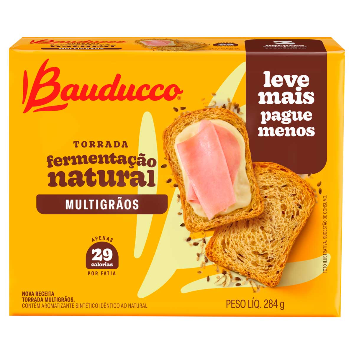 Torrada Multigrãos Bauducco 284g com 2 Unidades