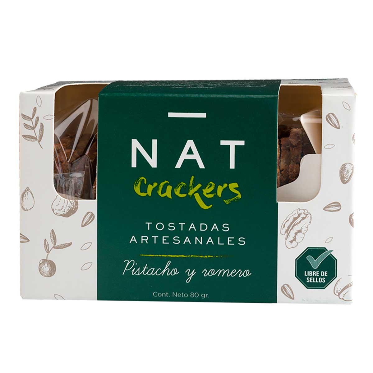 Torrada Pistache Nat Crackers 80g