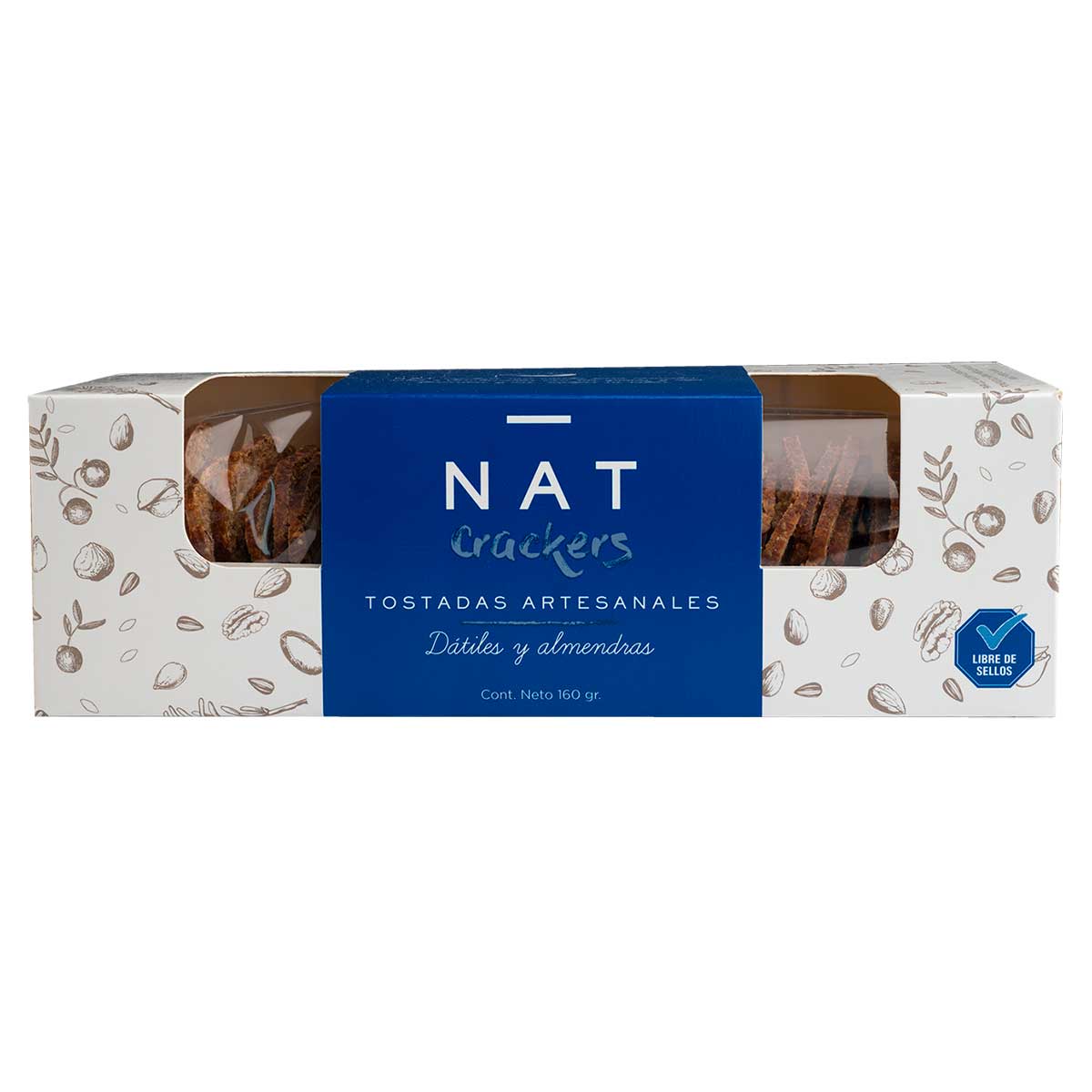 Torrada Tâmara e Amêndoas Nat Crackers 160g