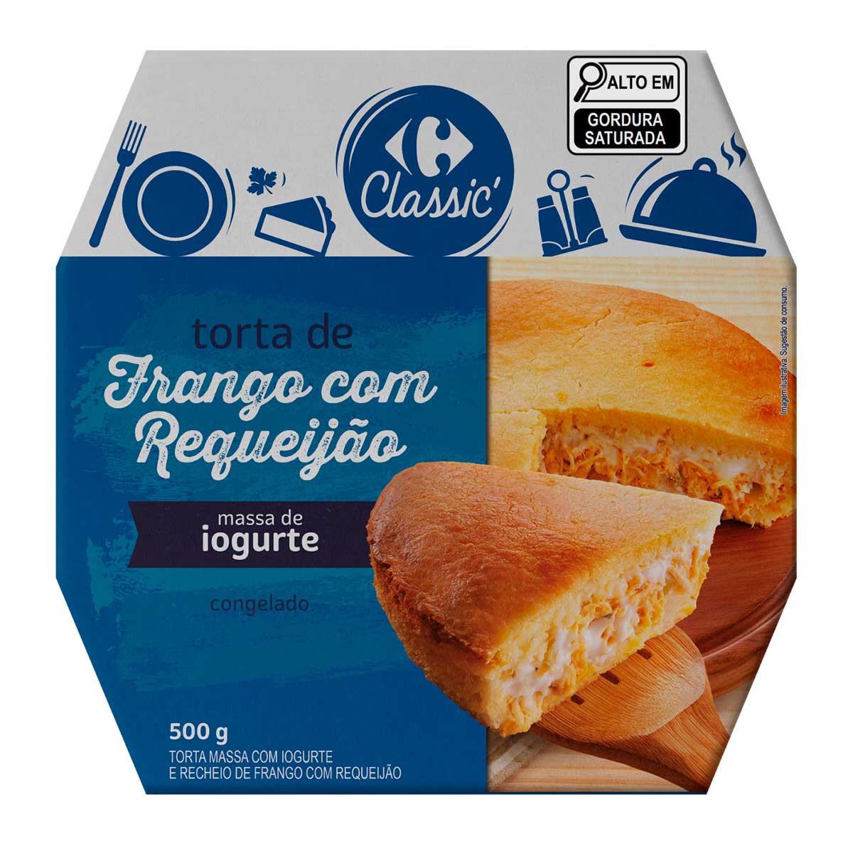 Torta Congelada Carrefour Frango 500 g