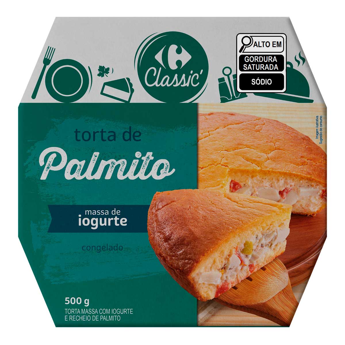 Torta Congelada Carrefour Palmito 500 g