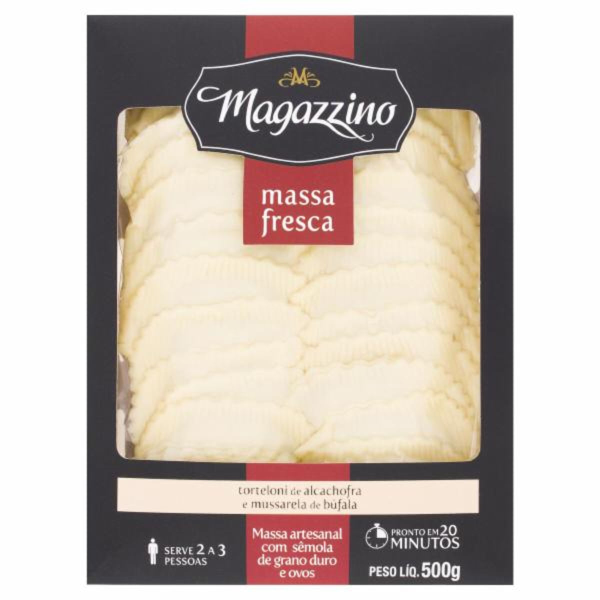 Torteloni Magazzino de Mussarela Bufala e Alcachofra 500 g