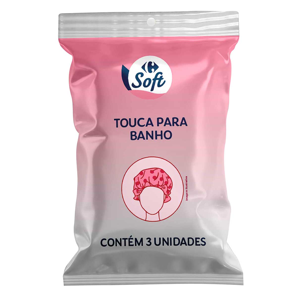 Touca de Banho Cores Sortidas Tamanho Único Carrefour Soft 3 Unidades