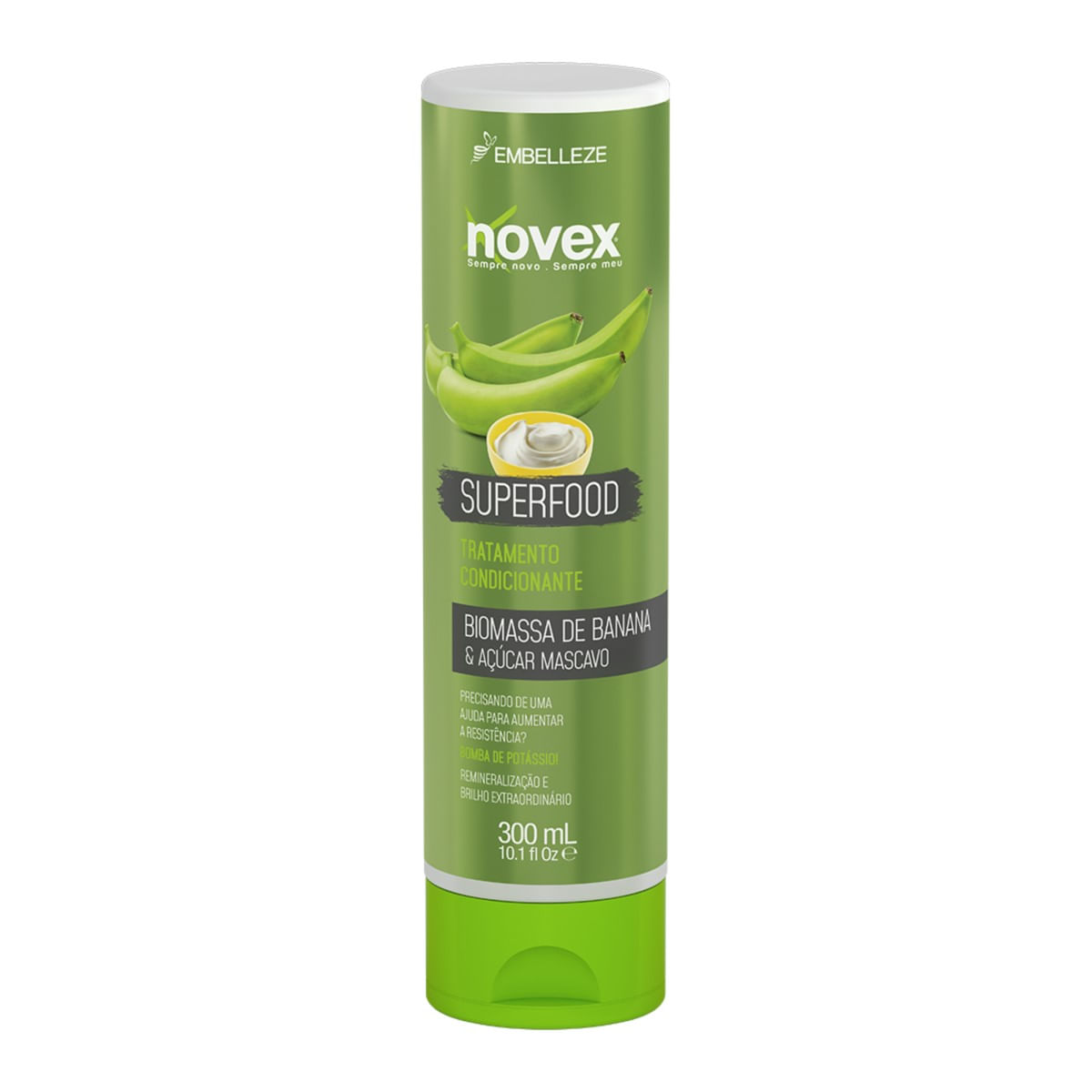 Tratamento Condicionante Embelleze Novex Superfood Biomassa de Banana &amp; Açúcar Mascavo 300 ml