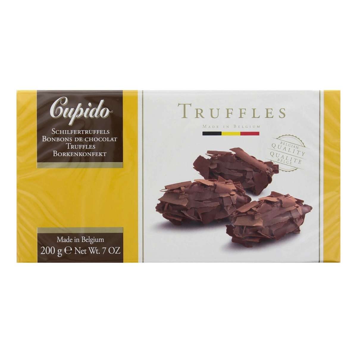 Truffles flocos de Chocolate Amargo Belgium Cupido 200 g