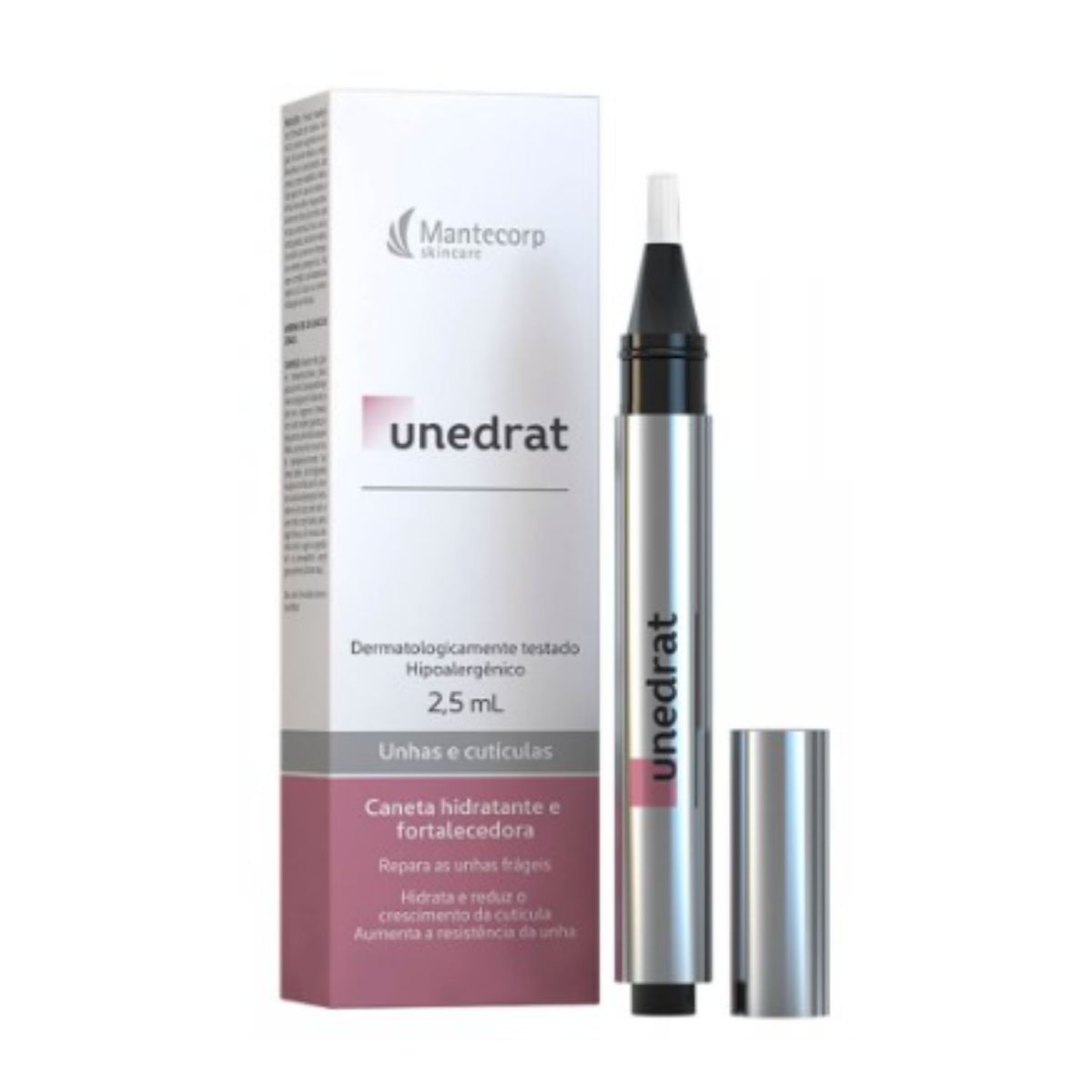 Caneta Hidratante e Fortalecedora Unedrat Mantecorp para Unhas e Cutículas com 2,5 ml