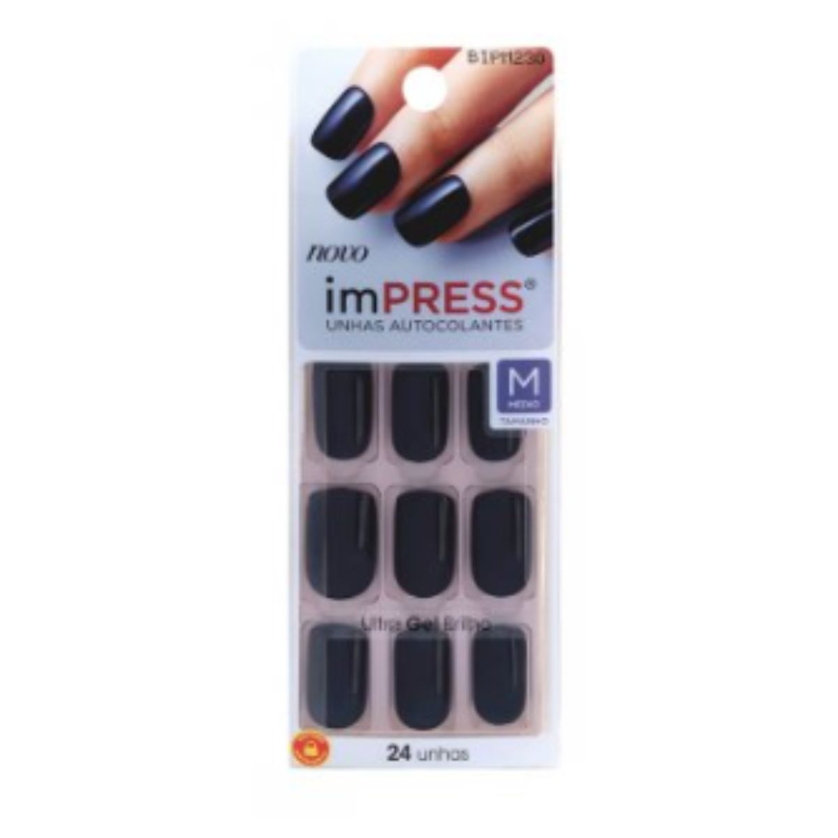 Unhas Autocolantes Impress All Fired Up Média com 24 Unidades