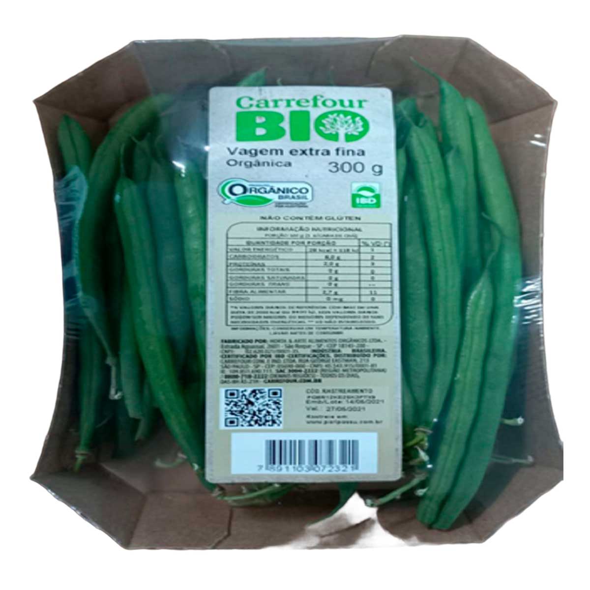 Vagem Extra Fina Orgânico Carrefour Bio 300G