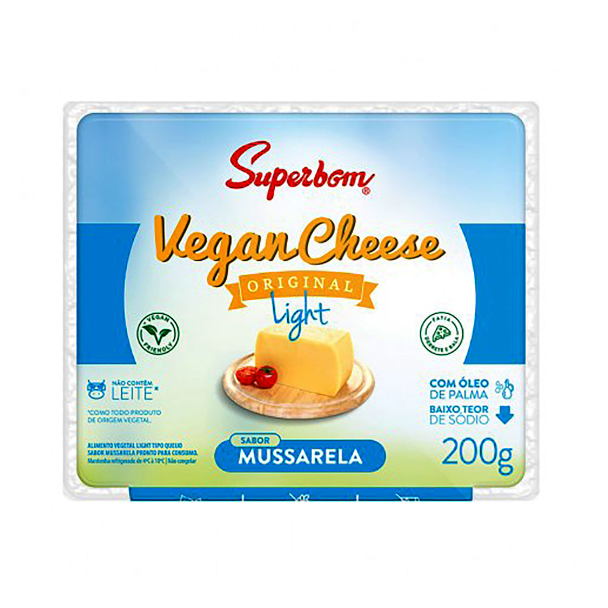 Vegan Cheese Mussarela Light Superbom 200 g