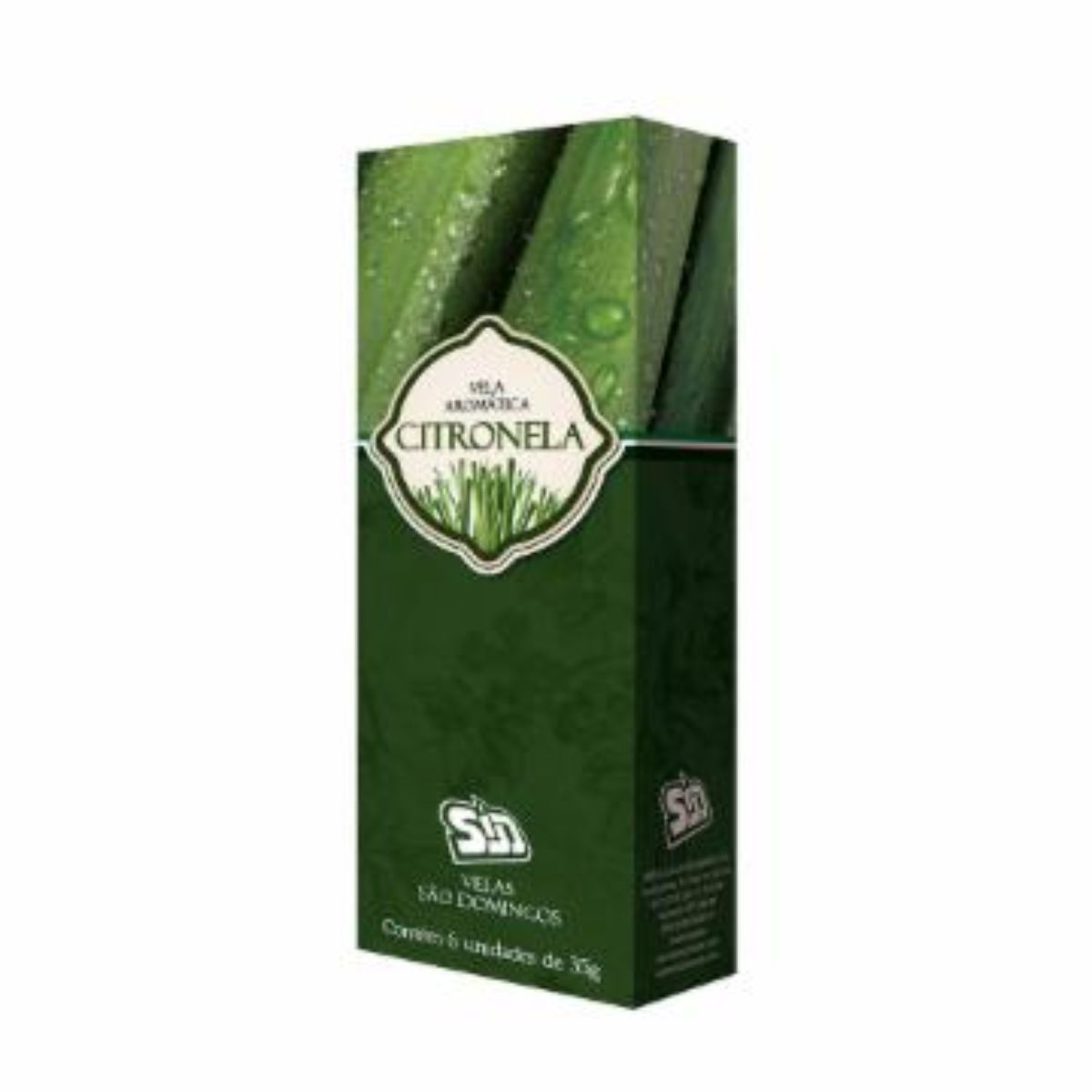 Vela Aromática São Domingos Citronela com 6 Unidades