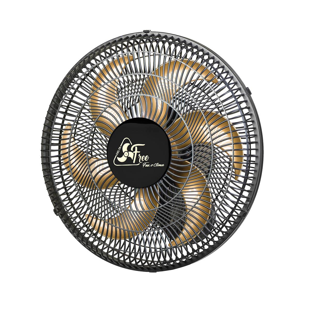 Ventilador de Parede Venti-Delta Free 40 cm 6 Pás Rotativo Preto Bivolt