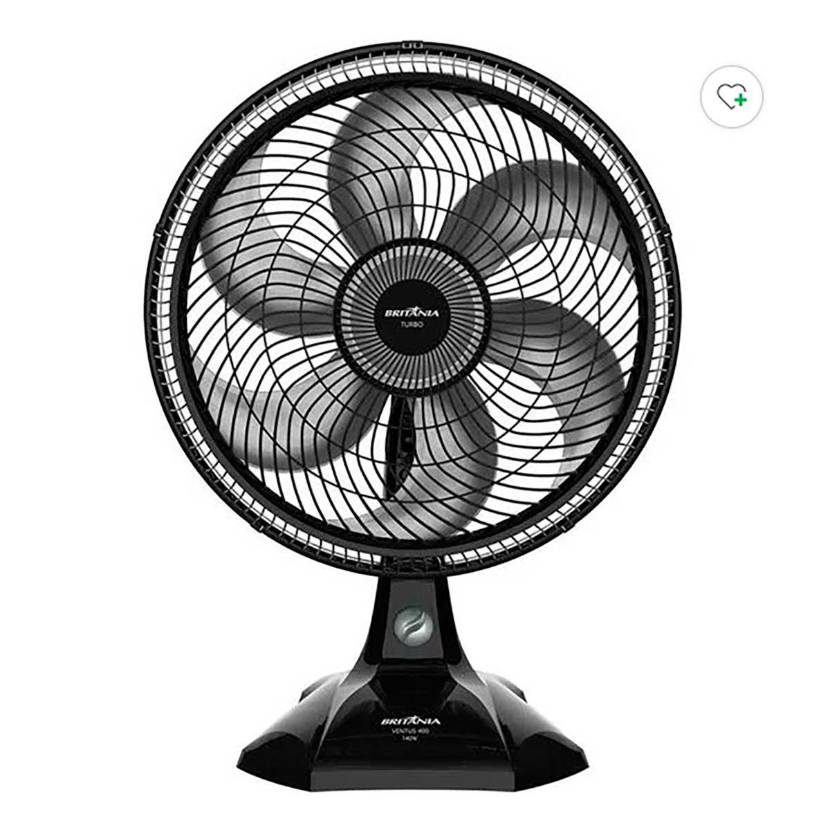 Ventilador Britânia Ventus 400 Turbo Maxx Force 3 Velocidades 6 Pás Preto 220v