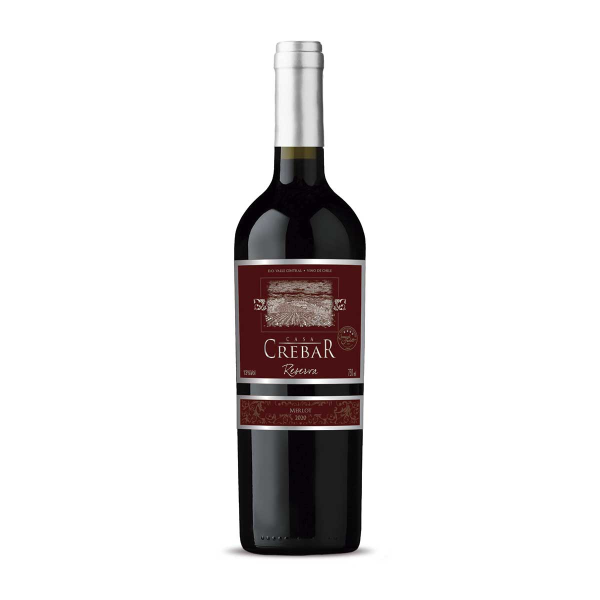 Vinho Tinto Meio Seco Chileno Casa Crebar Merlot Reserva 750 ml