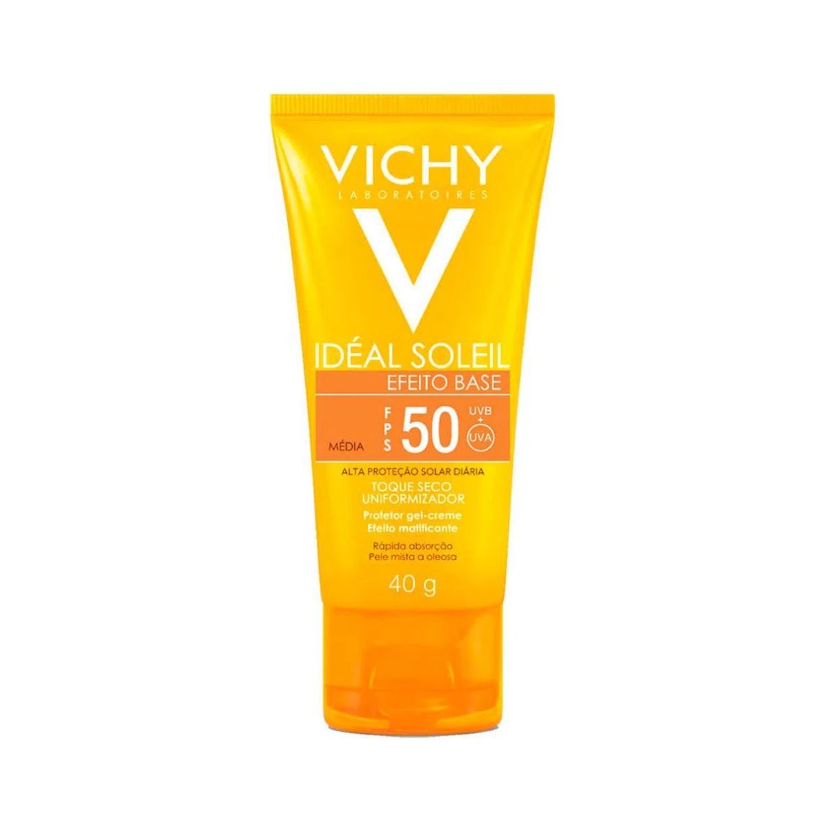 Protetor solar efeito média clara Vichy Soleil FP50 com 40 g