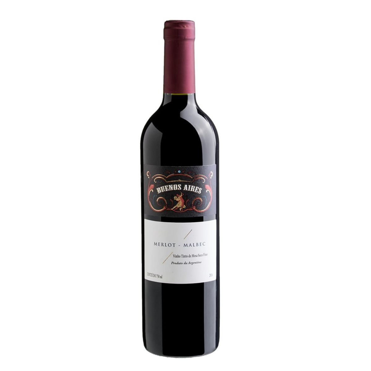 Vinho Argentino Bivarietal Merlot Malbec 750 ml