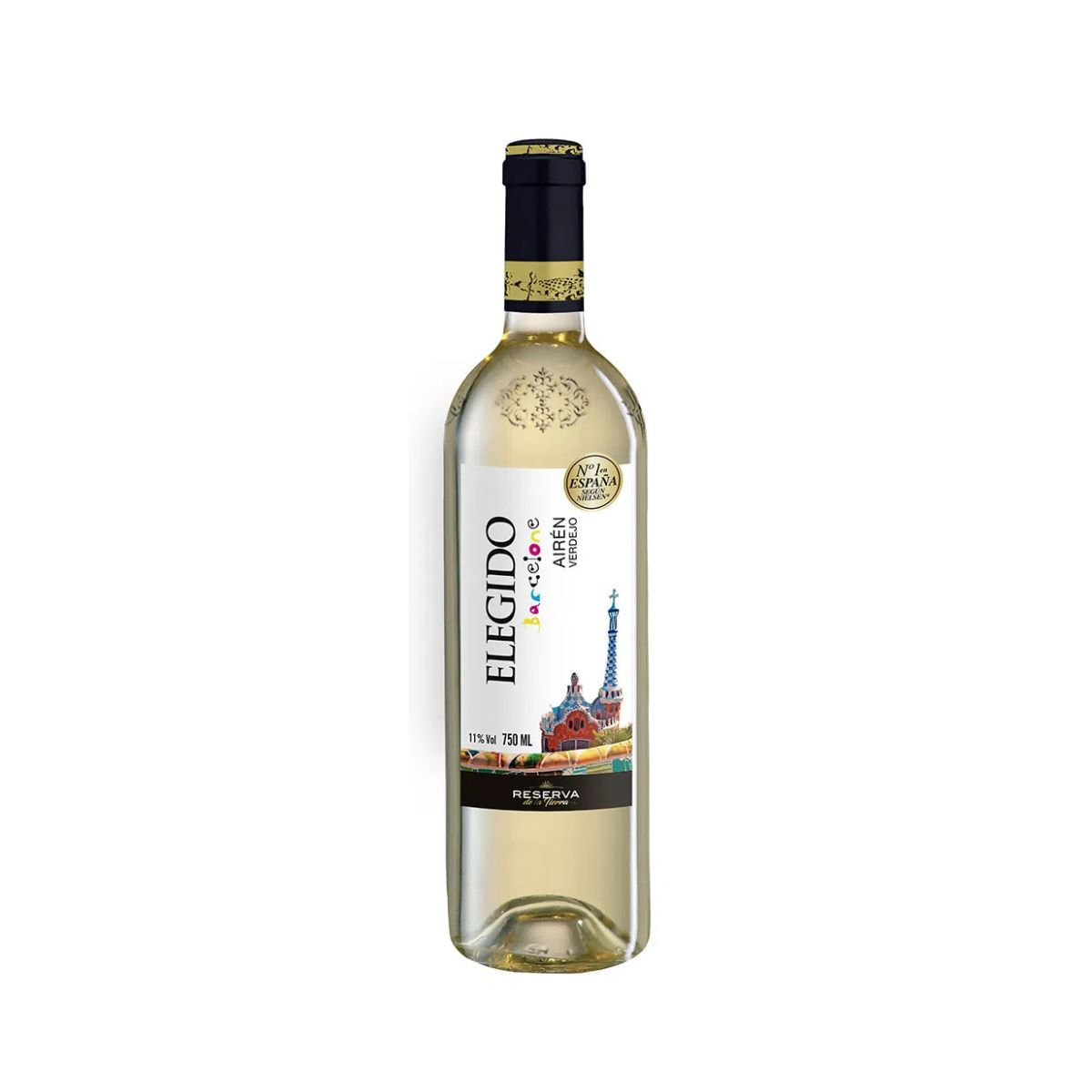 Vinho Espanhol Elegido Barcelone Airen Verdejo Branco 750 ml