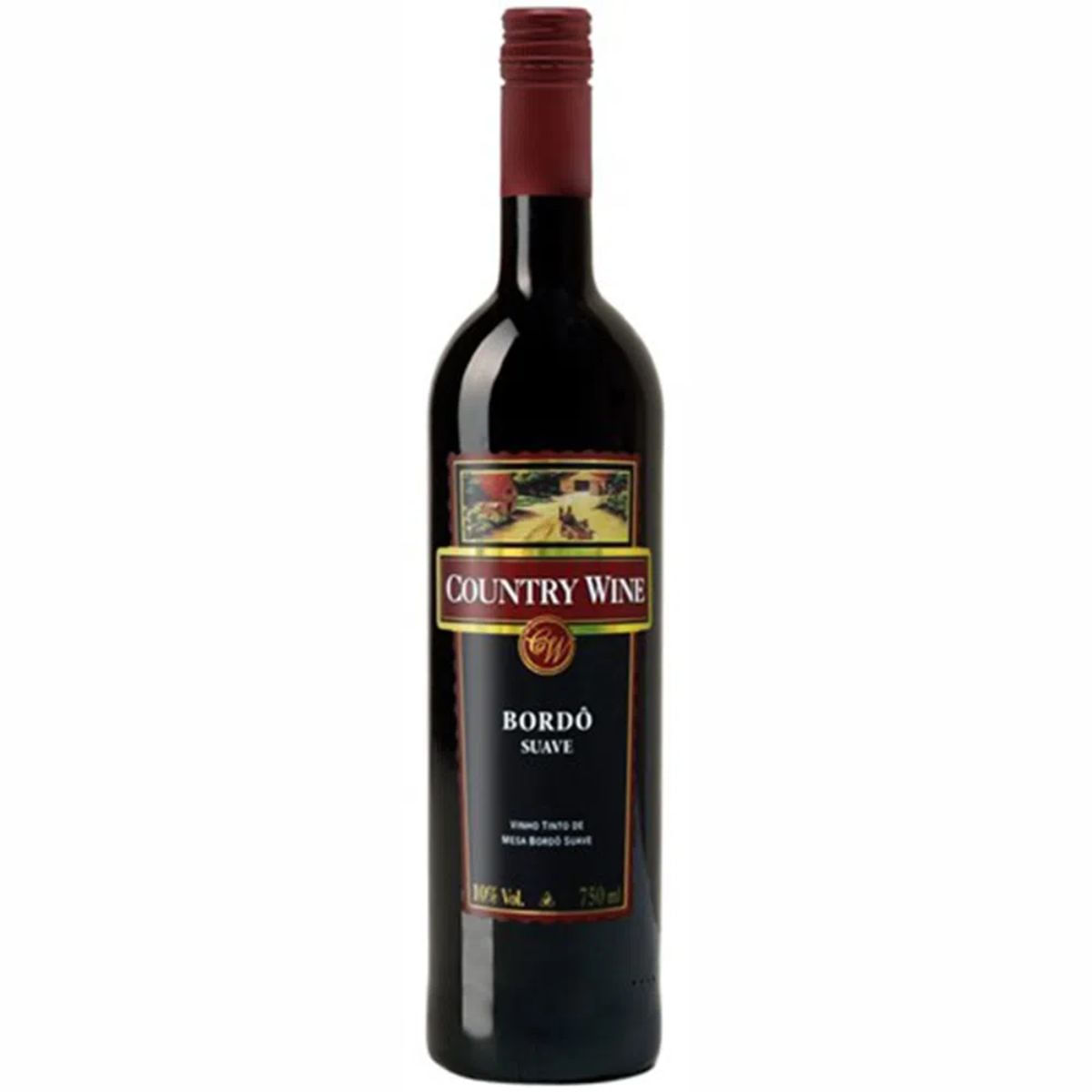 Vinho Nacional Suave Country Wine Bordô 750 ml