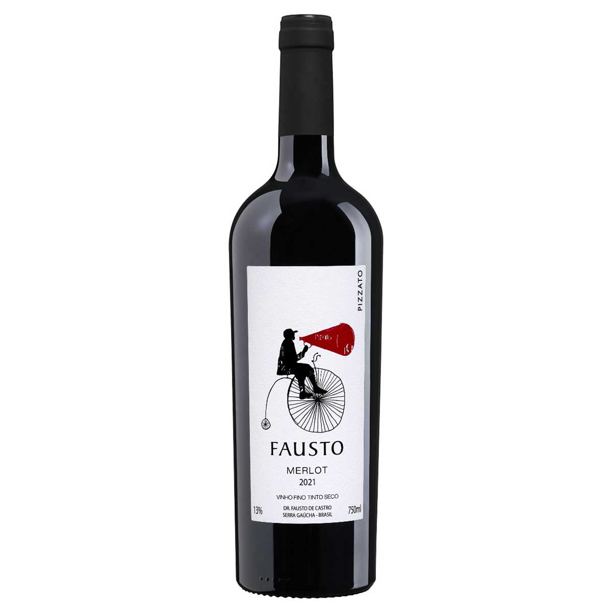 Vinho Tinto Seco Fausto 2021 Merlot 750ml