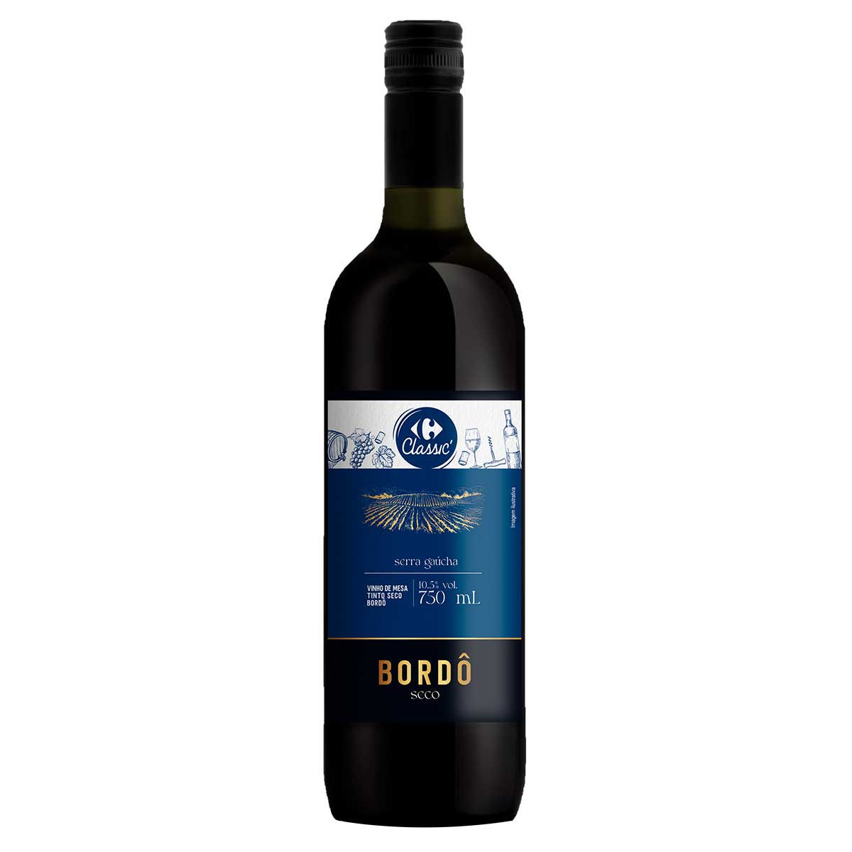 Vinho Tinto Seco Carrefour Classic Bordô 750ml