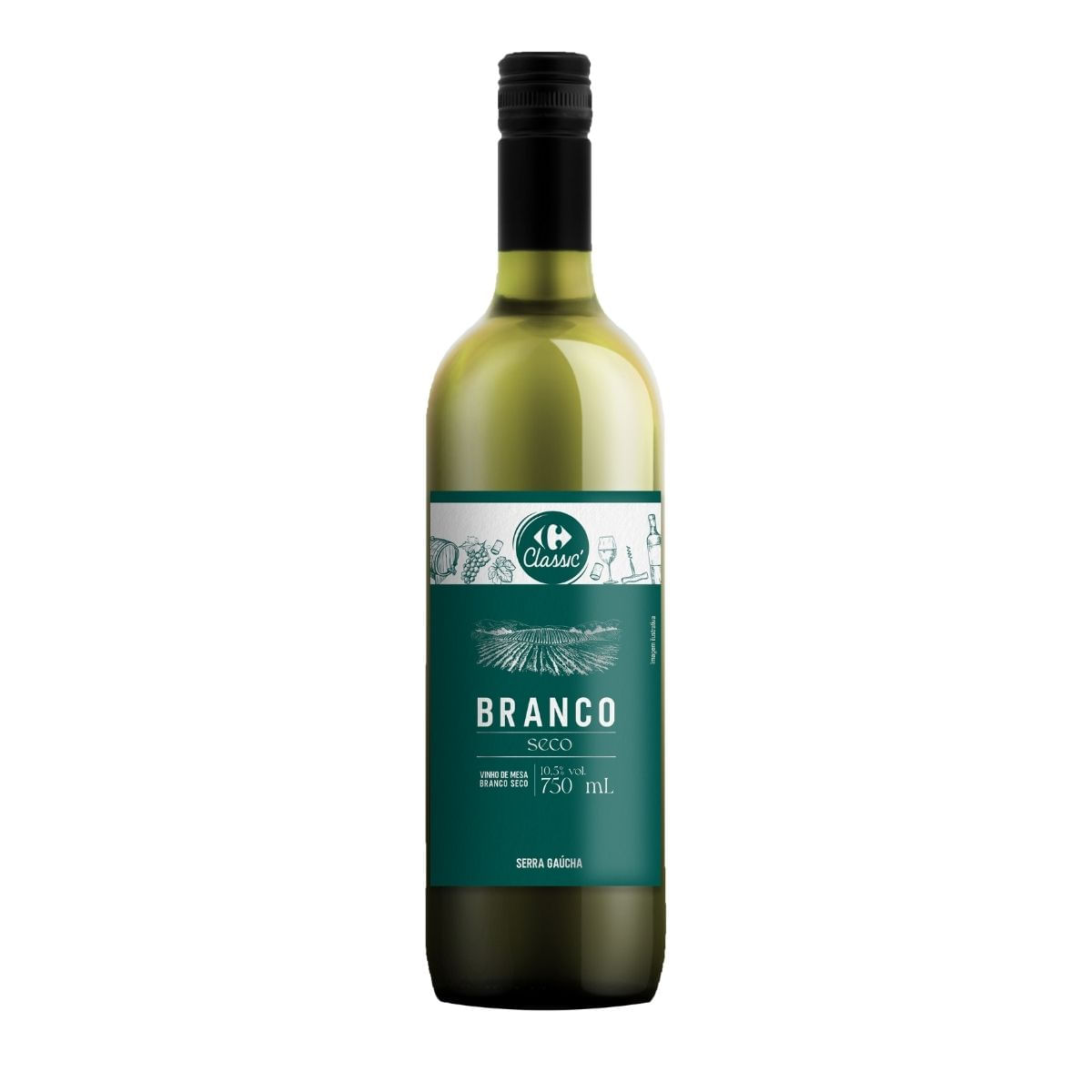 Vinho Branco de Mesa Seco Classic Carrefour 750 ml