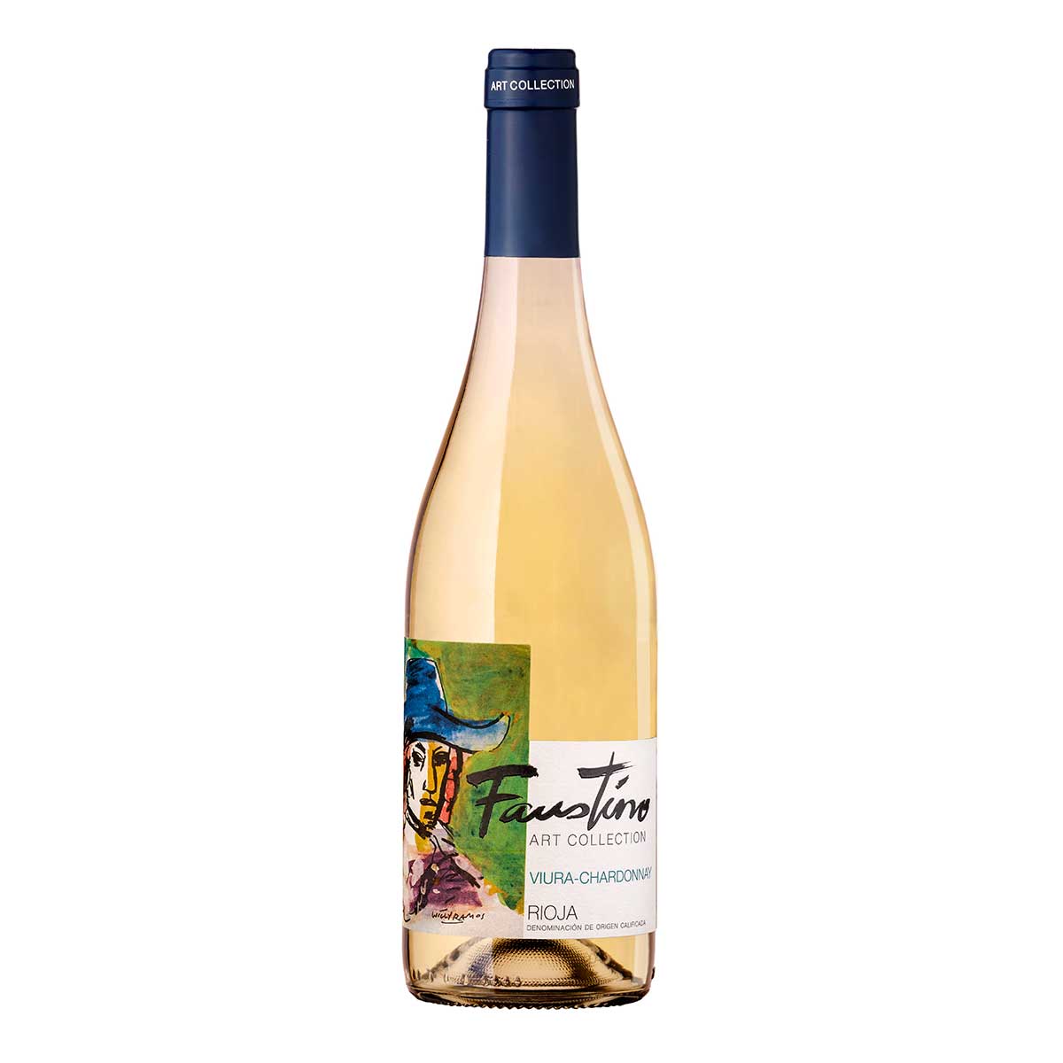 Vinho Branco Seco Espanhol Faustino Art Collection Blanco Viura Chardonnay 750 ml