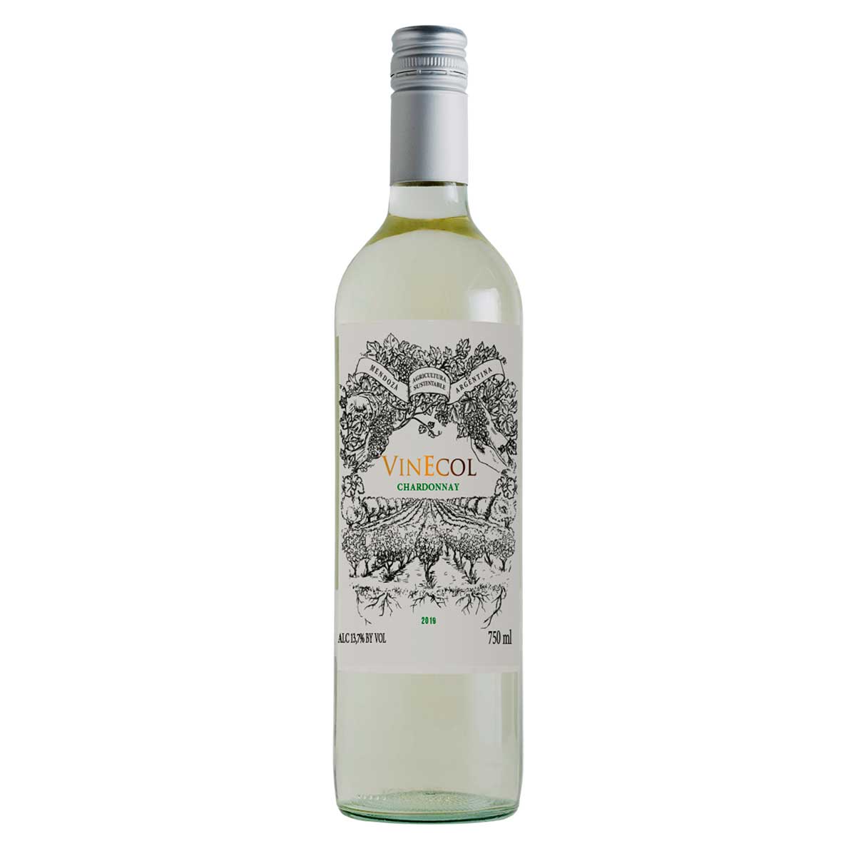 Vinho Branco Seco Orgânico Vinecol 2020 Chardonnay 750ml