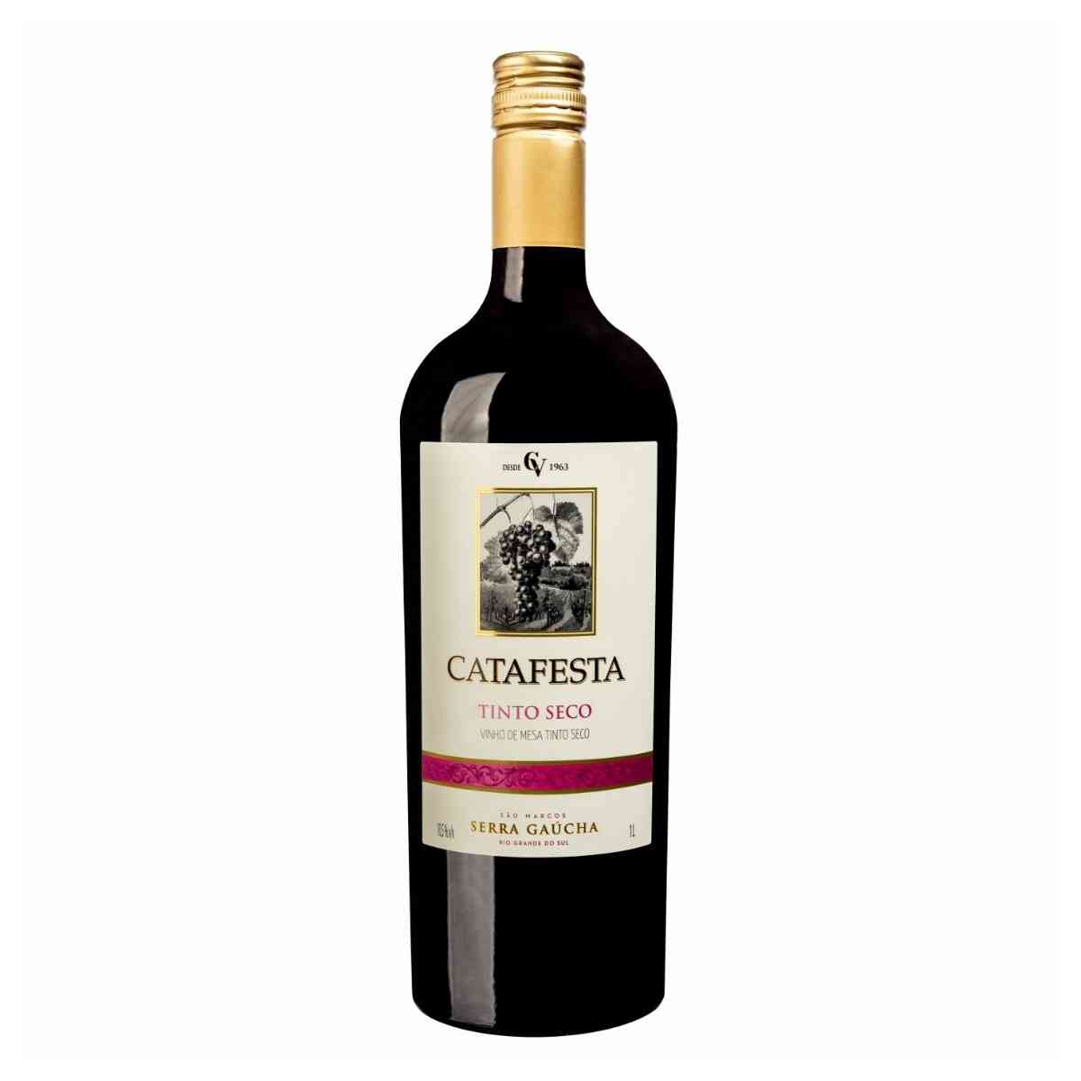 Vinho de Mesa Tinto Seco Tradicional Catafesta 1L