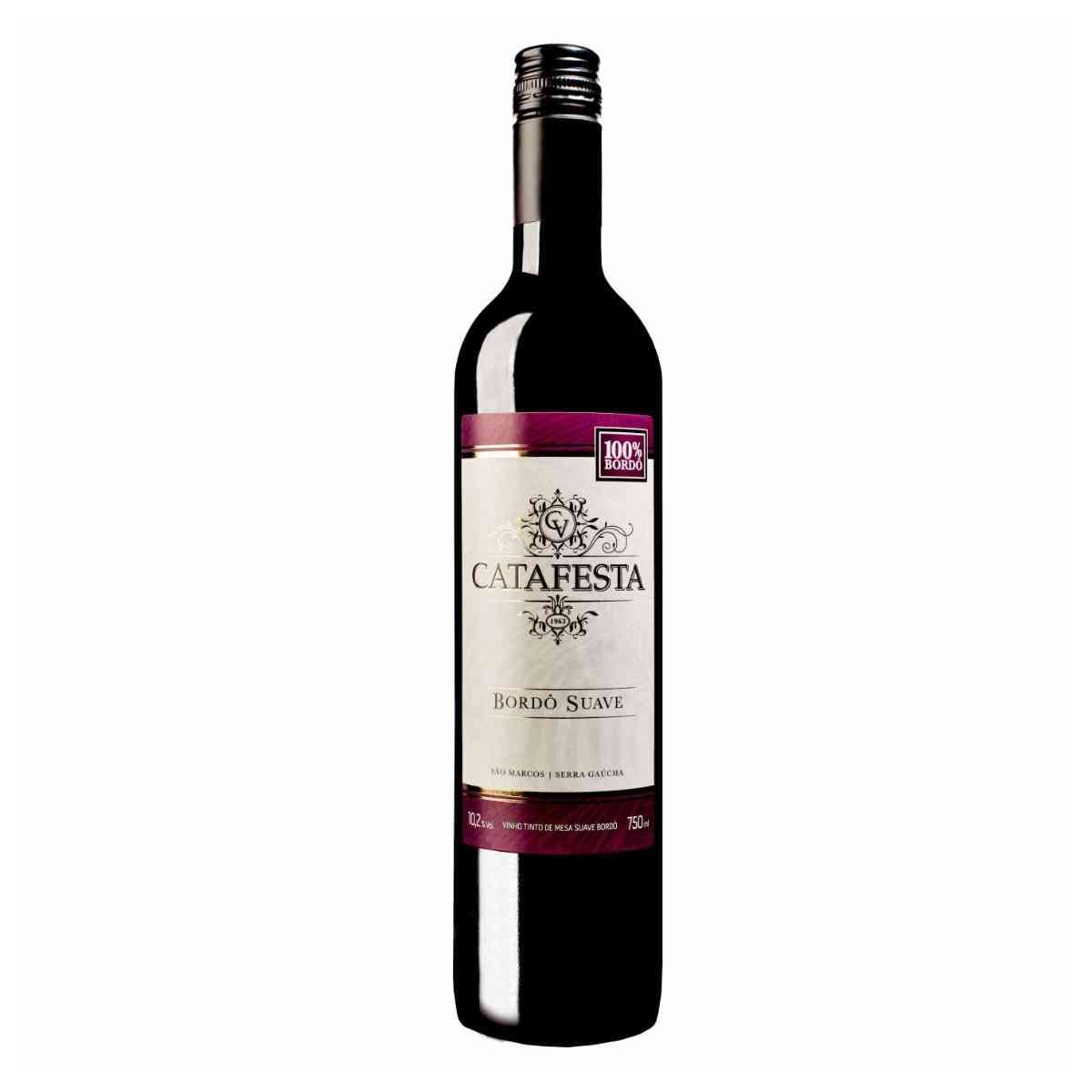 Vinho de Mesa Tinto Suave Bordô Catafesta 750 ml