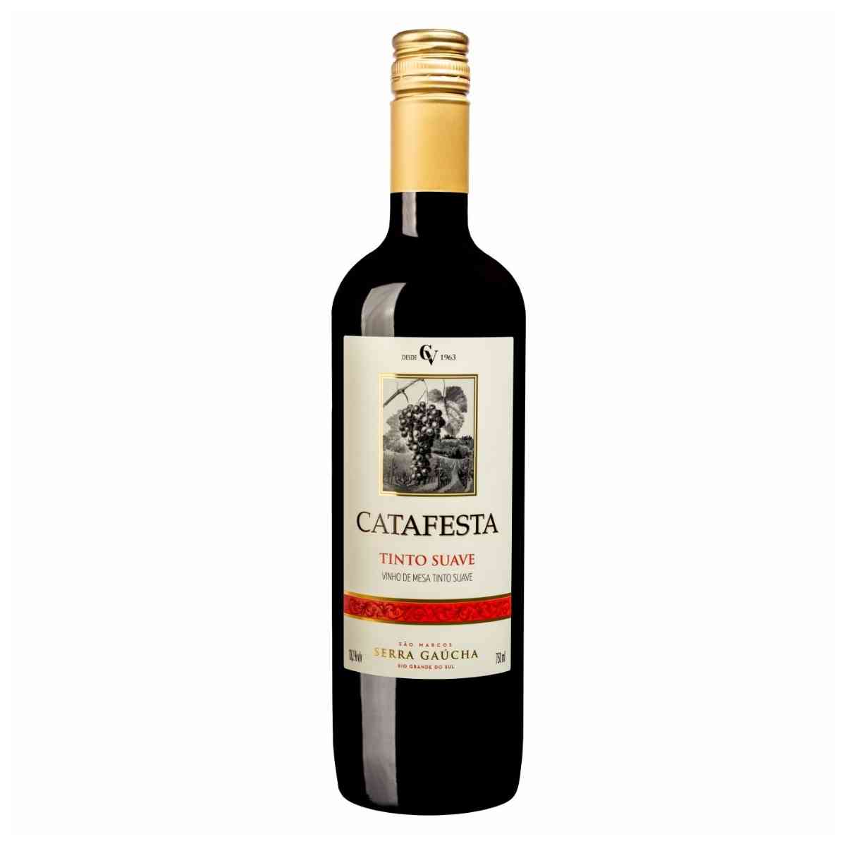 Vinho de Mesa Tinto Suave Tradicional Catafesta 750 ml