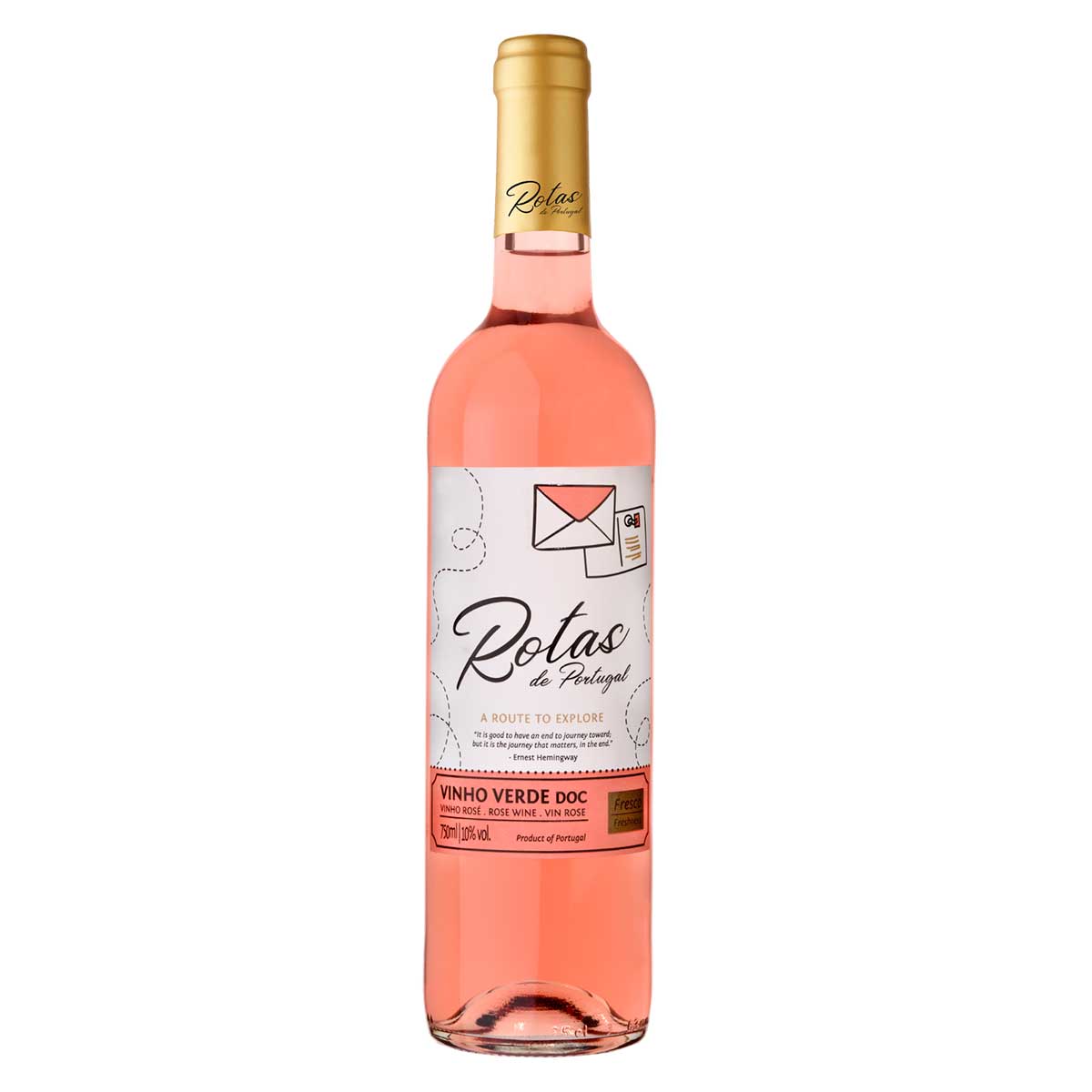 Vinho Rosé Seco Rotas de Portugal 2021 Vinho Verde 750ml