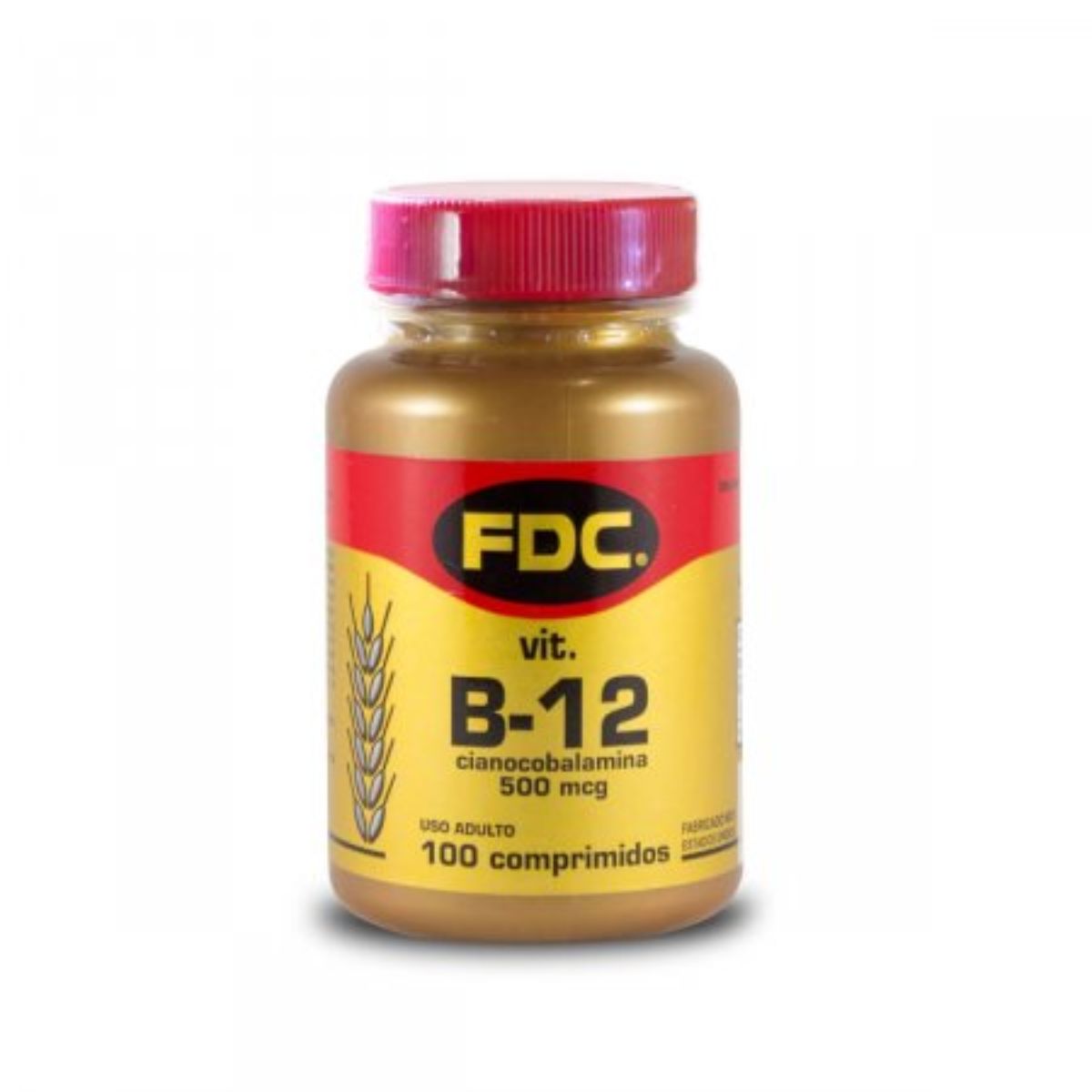 Vitamina B-12 FDC Cianocobalamina 500mcg Com 100 Comprimidos