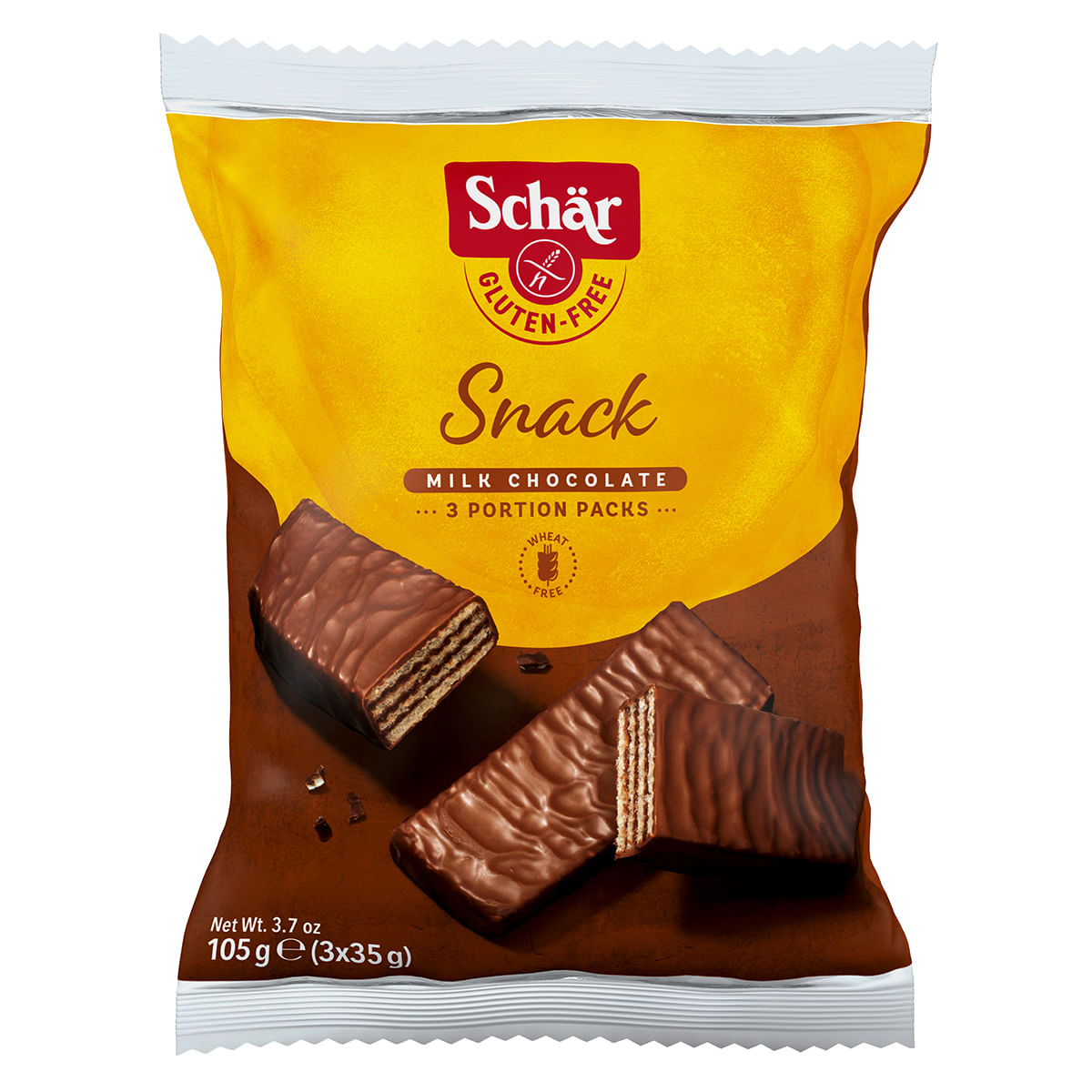 Wafer de Avelã com Cobertura de Chocolate ao Leite Schar sem Glúten 105g