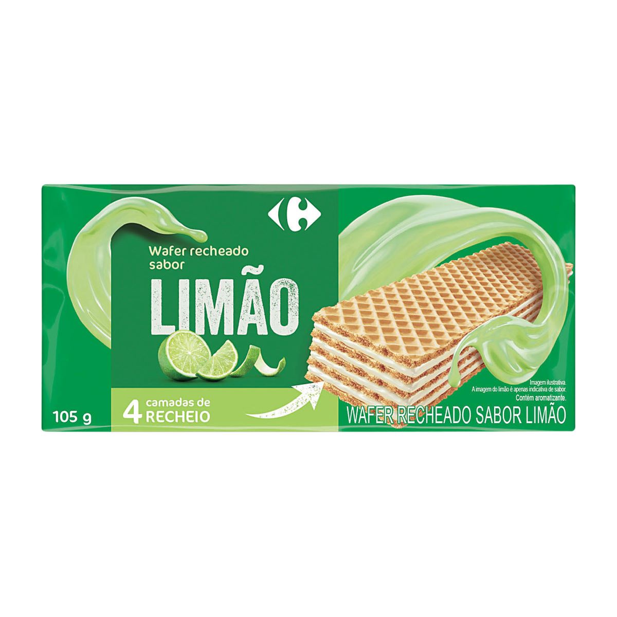 Wafer de Limão Carrefour 105 g