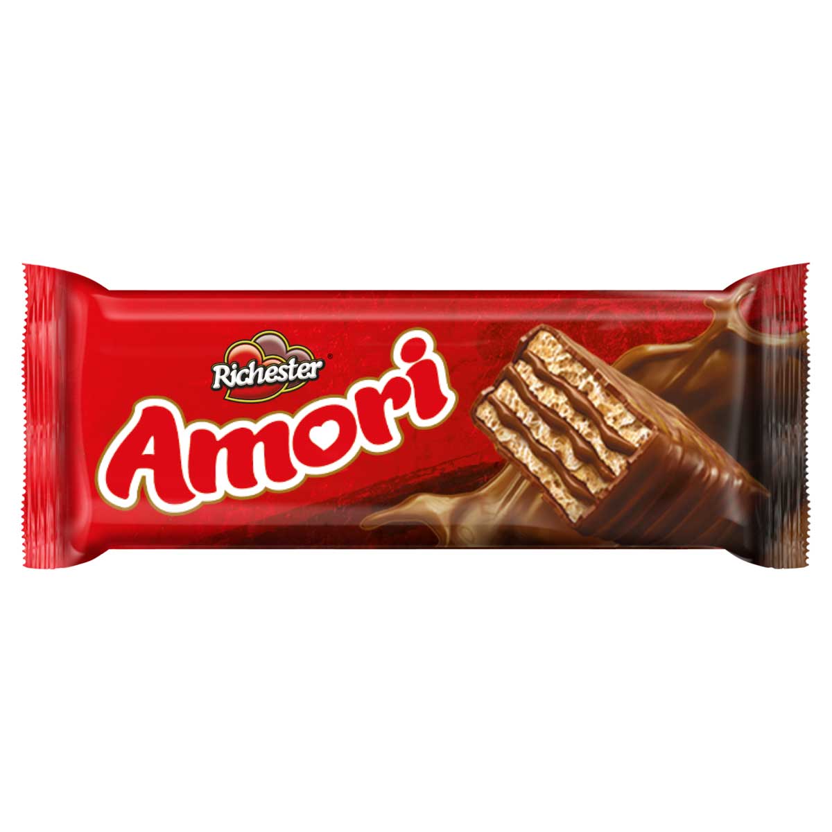 Wafer Recheio e Cobertura Chocolate Richester Amori 100,8g