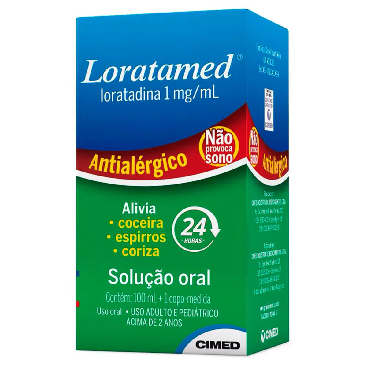 Xarope Loratamed 1 mg 100 ml